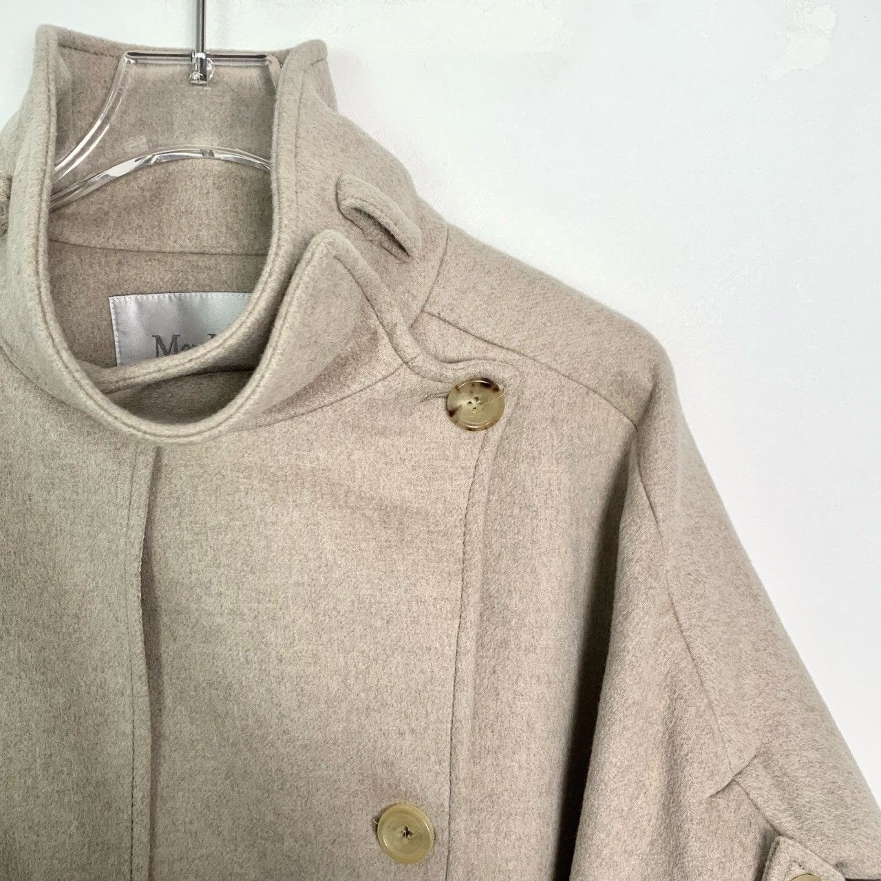 Max Mara MaxMara Cape Coat – Brown Stand-Collar Batwing Sleeve Size ONE SIZE - 5 Thumbnail