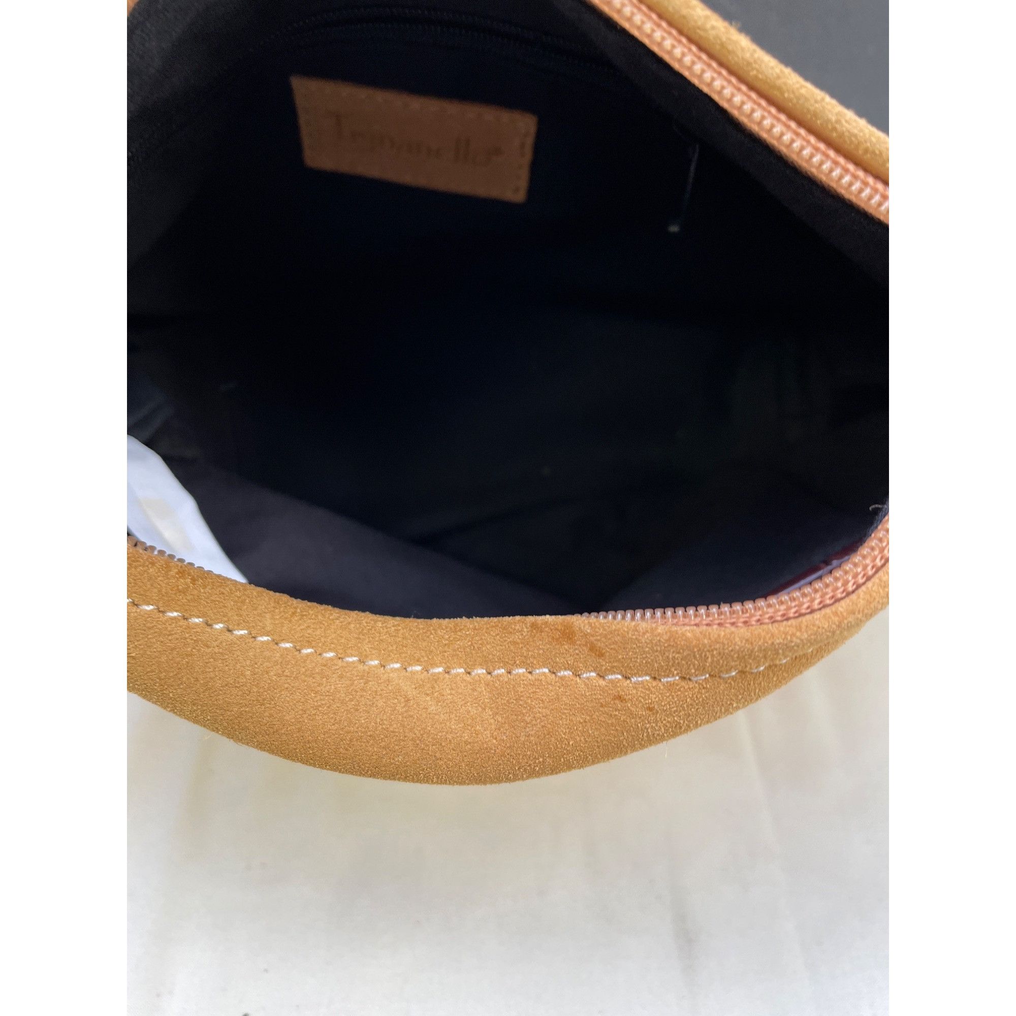 Other Tignanello Women's Mustard Yellow Suede Leather Shoulder Bag Size ONE SIZE - 6 Thumbnail