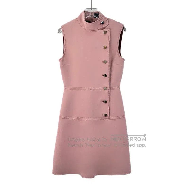 Gucci Gucci Pink single-breasted sleeveless tweed dress Size XS / US 0-2 / IT 36-38 - 1 Thumbnail