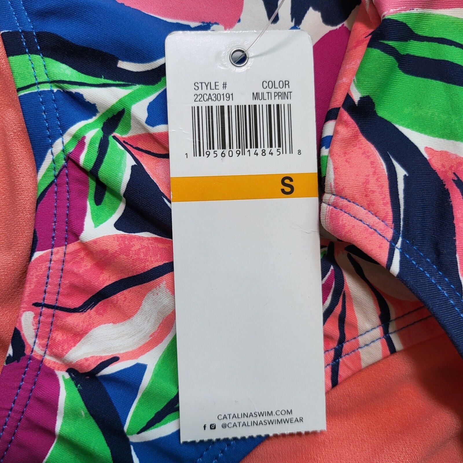 Catalina NWT Catalina Bold Floral Abstract High Waist Bikini Bottom Size S / US 4 / IT 40 - 2 Thumbnail