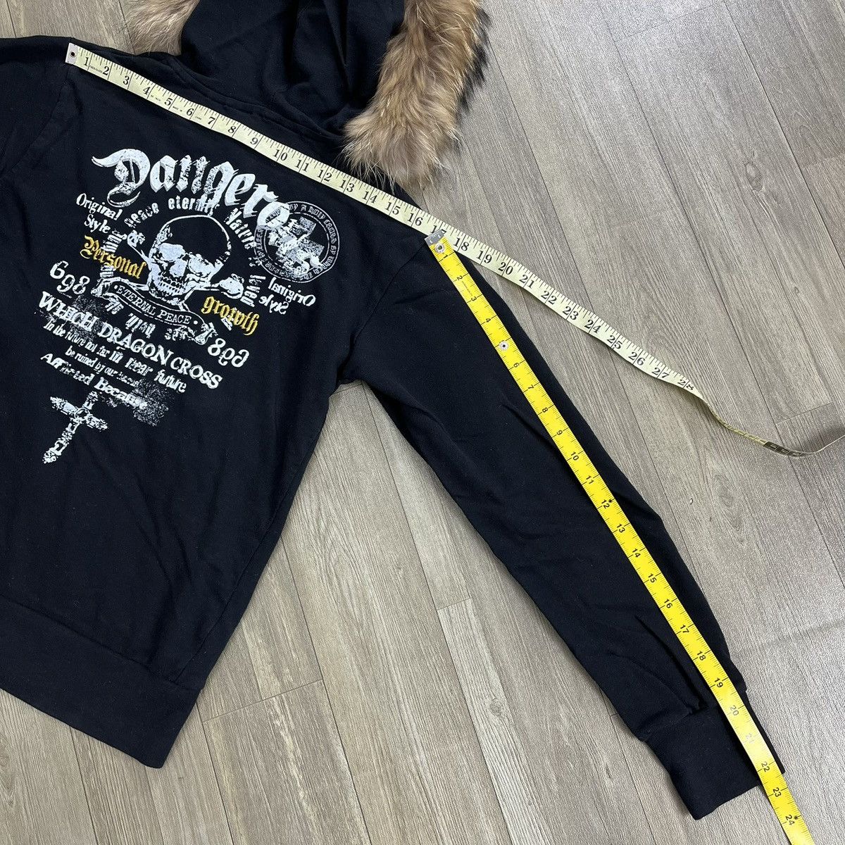 14th Addiction 2000s Beaumere Skulls Cross Punk Lgb Style Zip Fur Hoodie Size US M / EU 48-50 / 2 - 17 Thumbnail