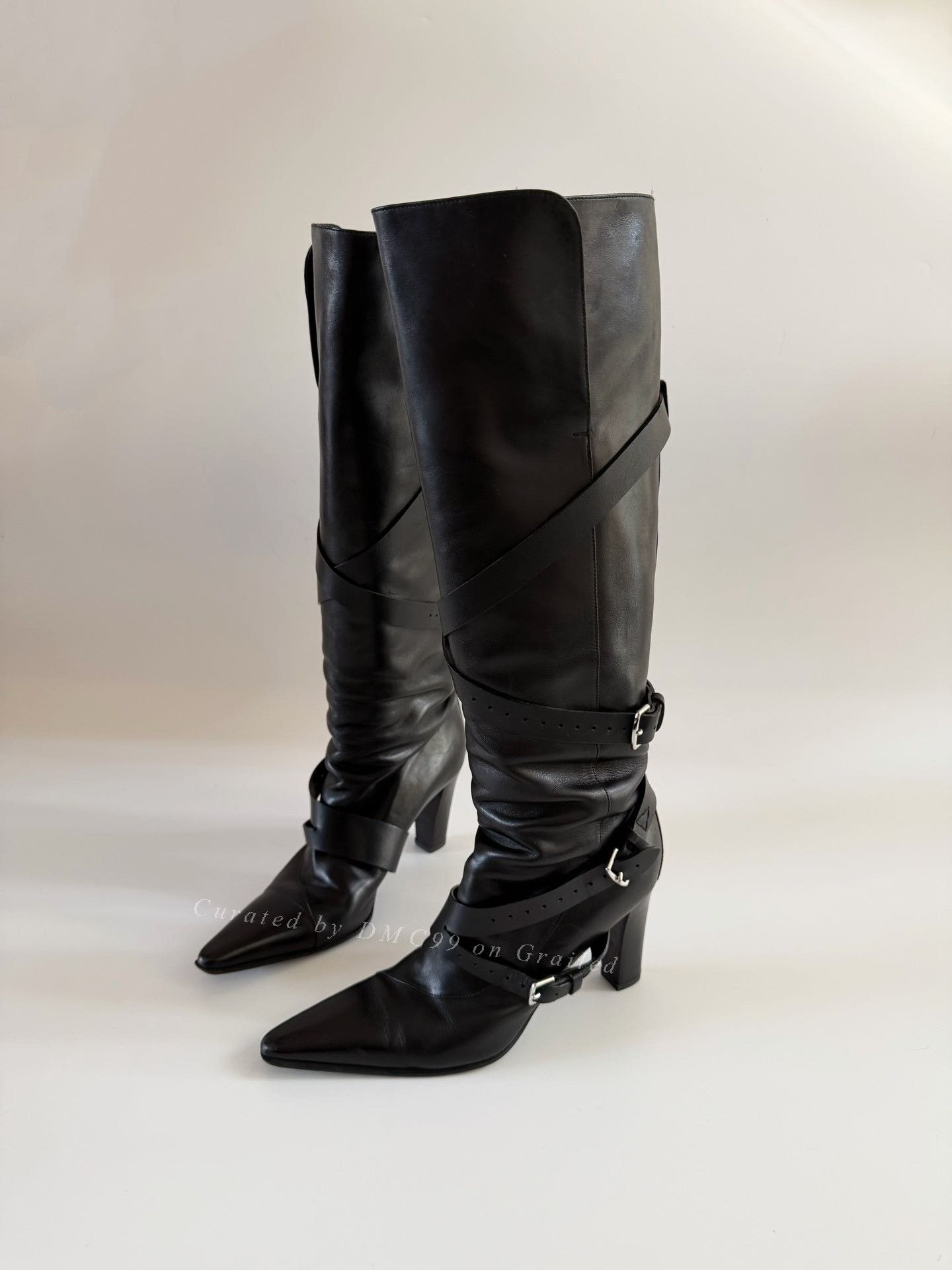 Hermes Hermes Vintage Buckle Strap Leather Boots Size US 7 / IT 37 - 1 Thumbnail