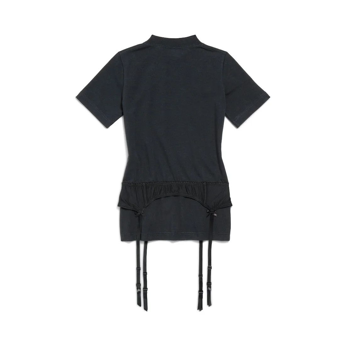 Balenciaga o1tr1nto0526 Lingerie T-Shirt in Faded Black Size S / US 4 / IT 40 - 6 Thumbnail