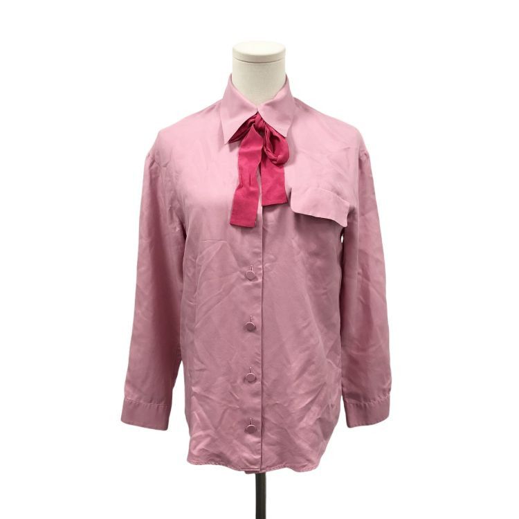 Gucci Gucci Pink Silk Bow Blouse 38 Size XS / US 0-2 / IT 36-38 - 1 Thumbnail