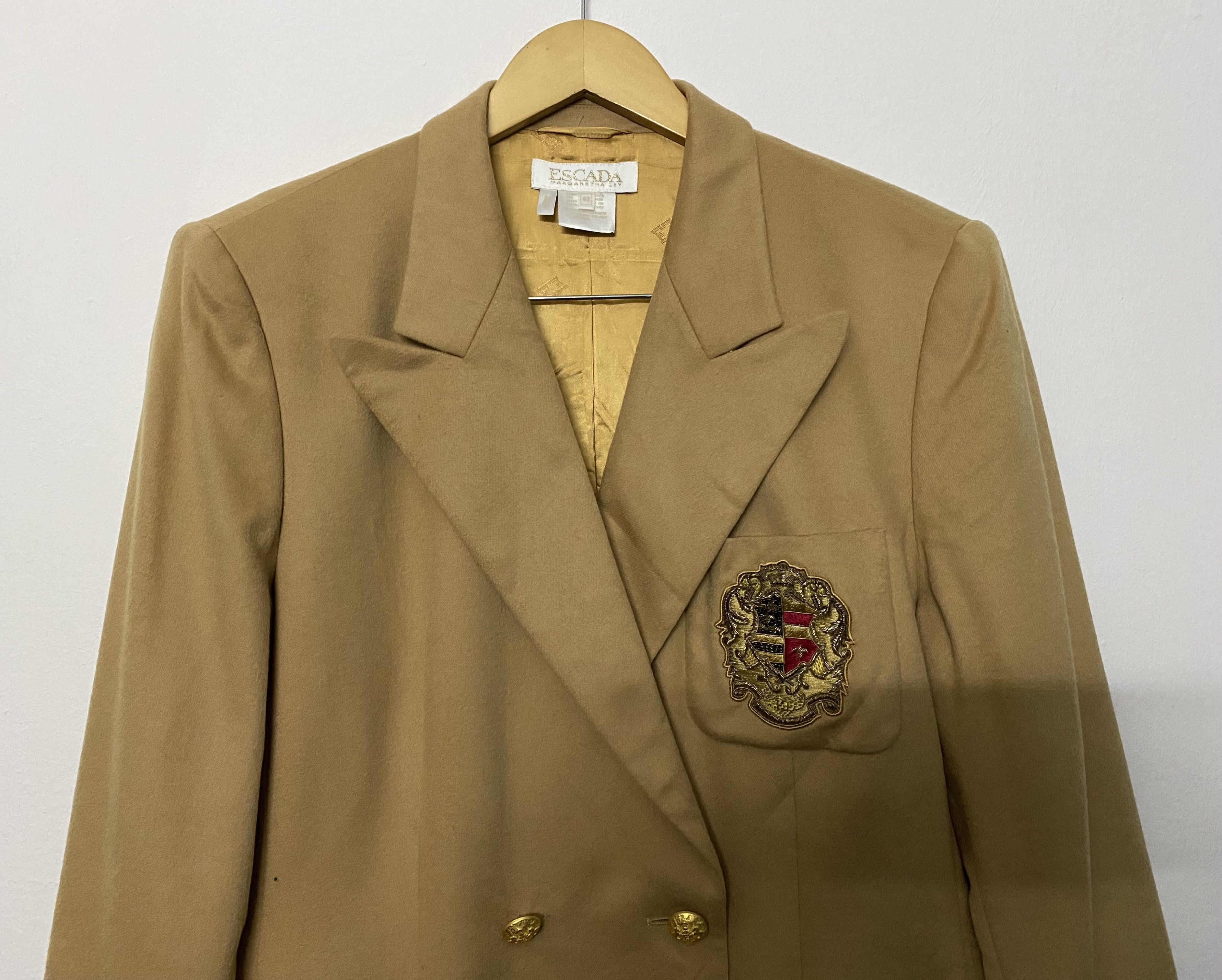 Escada ESCADA BY MARGARETHA LEY PIACENZA CASHMERE CREST BLAZER Size M / US 6-8 / IT 42-44 - 3 Thumbnail