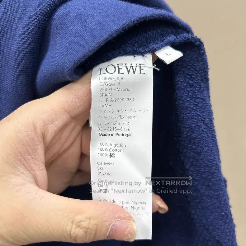 Loewe Loewe Navy Blue Skull Graphic Sweatshirt Size US L / EU 52-54 / 3 - 5 Thumbnail