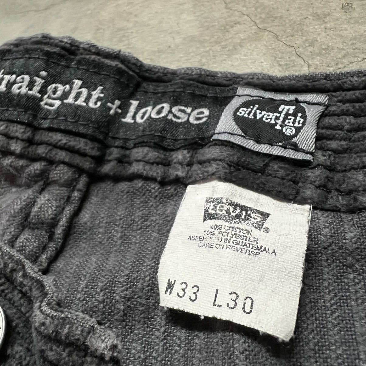Levi's × Levi's Vintage Clothing × Vintage Vintage 90’s Levi’s Silver-Tab Grey BAGGY Corduroy Pants Size US 33 - 8 Thumbnail
