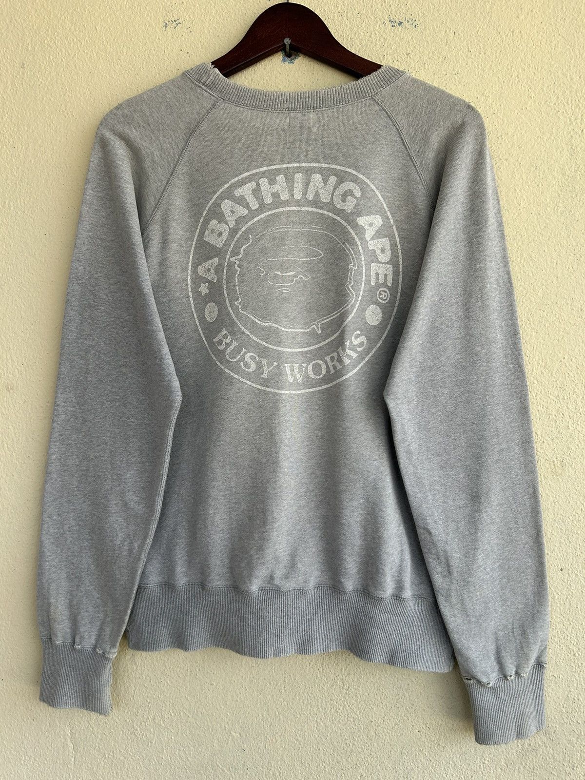 Bape A Bathing Ape Busy Works Crewneck Sweatshirt Size US M / EU 48-50 / 2 - 1 Thumbnail