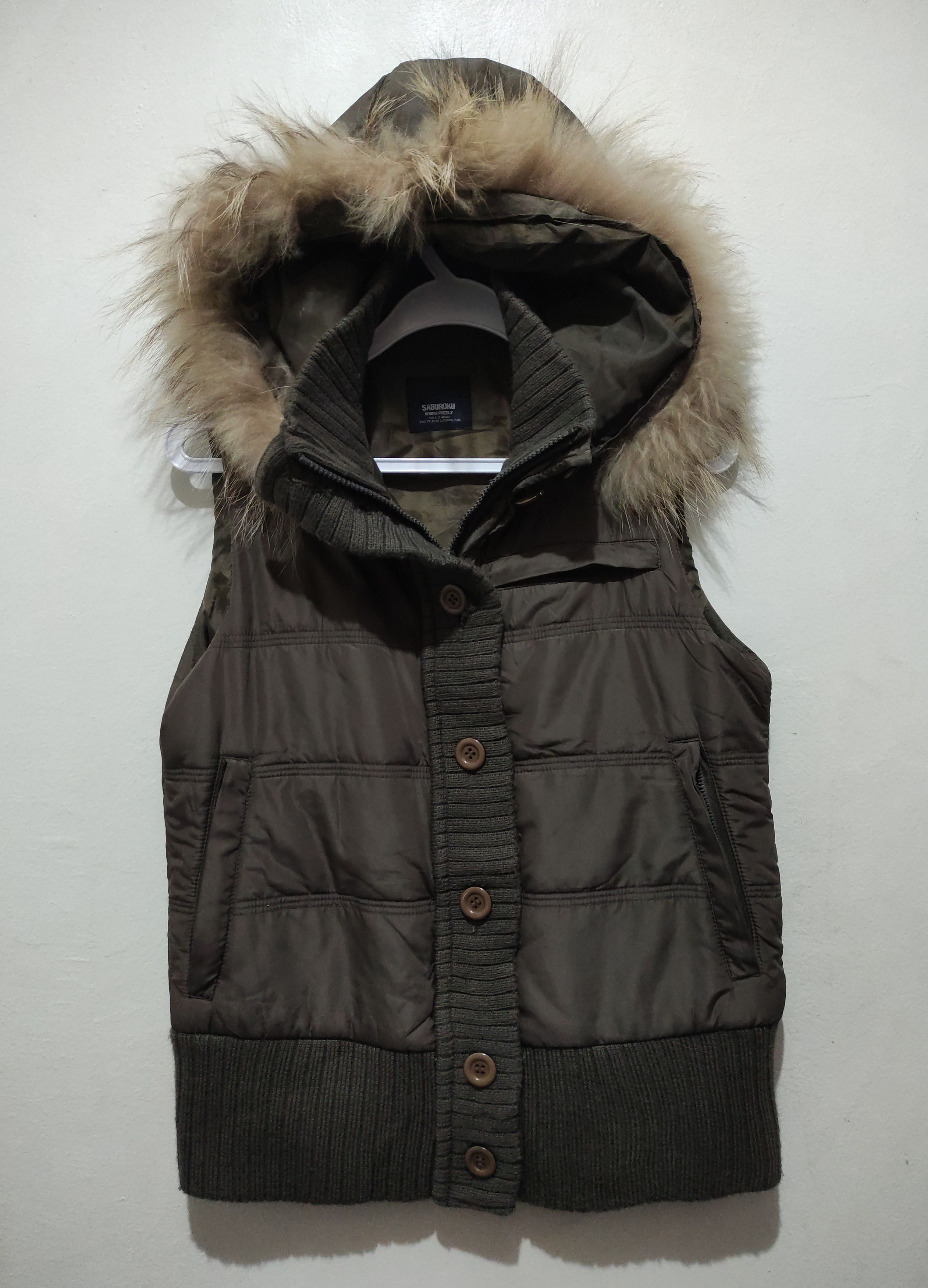 If Six Was Nine Y2K Saburoku Fur Vest Down Jacket Size US M / EU 48-50 / 2 - 5 Thumbnail