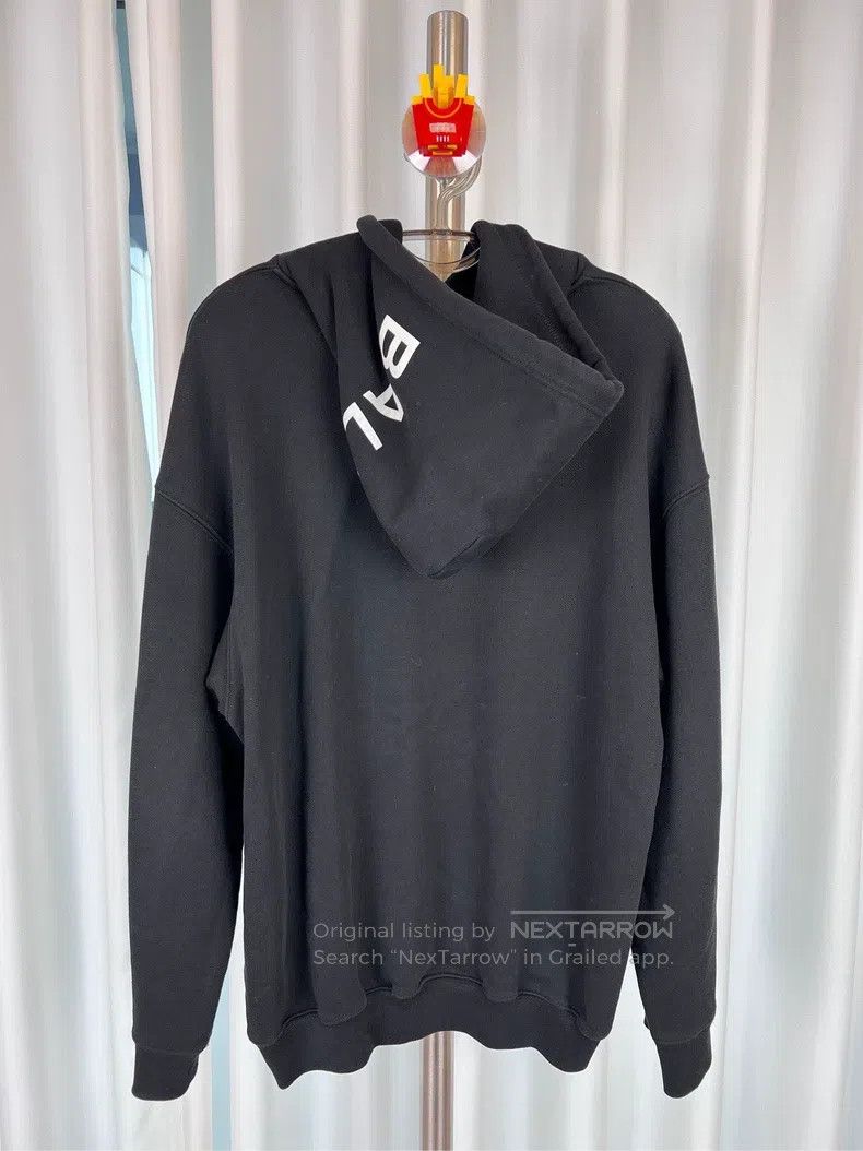 Balenciaga Balenciaga Black Cap Letter Logo Hooded Sweatshirt Size US XS / EU 42 / 0 - 2 Thumbnail