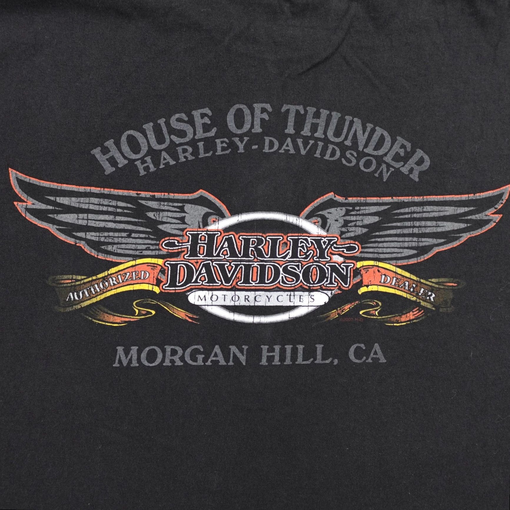 Harley Davidson Harley-Davidson Shirt Mens 2XL Black Motorcycle Morgan Hill House Of Thunder '07 T-Shirt Crew Neck Short Sleeve Graphic Print Logo Vintage: No Size US XXL / EU 58 / 5 - 6 Thumbnail