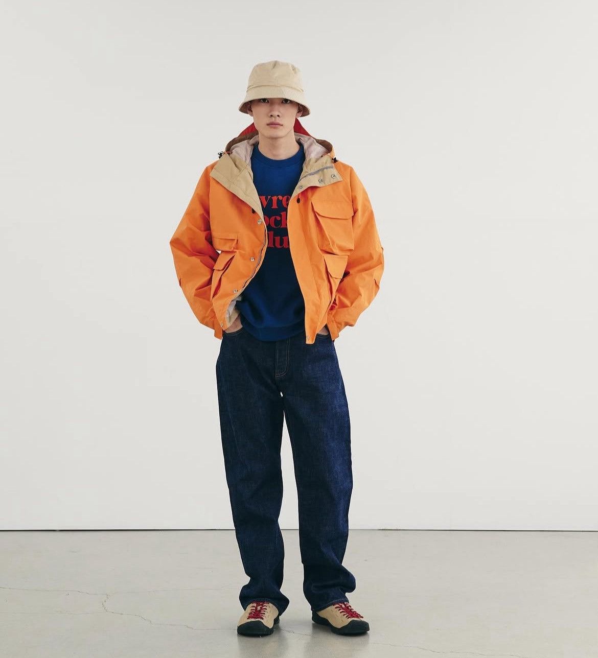 DAIWA PIER39 Outstanding & Co Hunting Hood Jacket Orange Size US XL / EU 56 / 4 - 16 Thumbnail