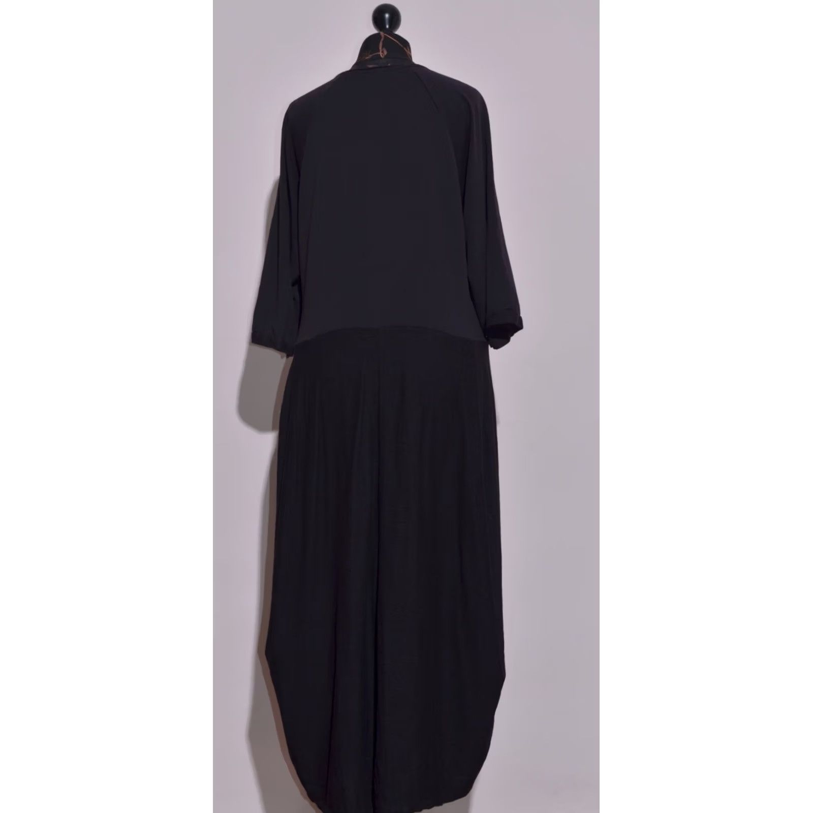 Vintage Transit Par Such Womens Black Maxi Dress Long Sleeve Stretch Made in Italy Sz 4 Size S / US 4 / IT 40 - 4 Thumbnail