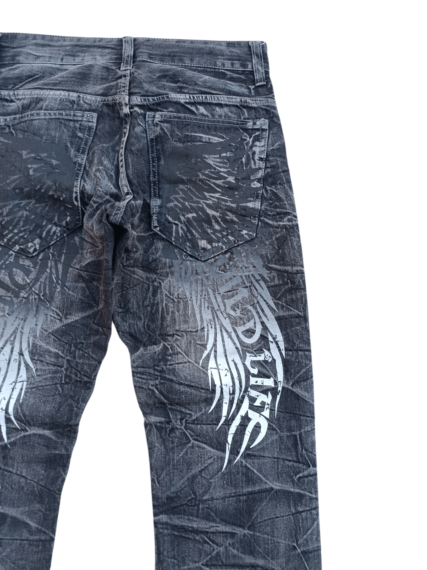 Japanese Brand Vintage Wild Life LGB Style Whiskers Skulls Denim Pants Size US 32 / EU 48 - 7 Thumbnail