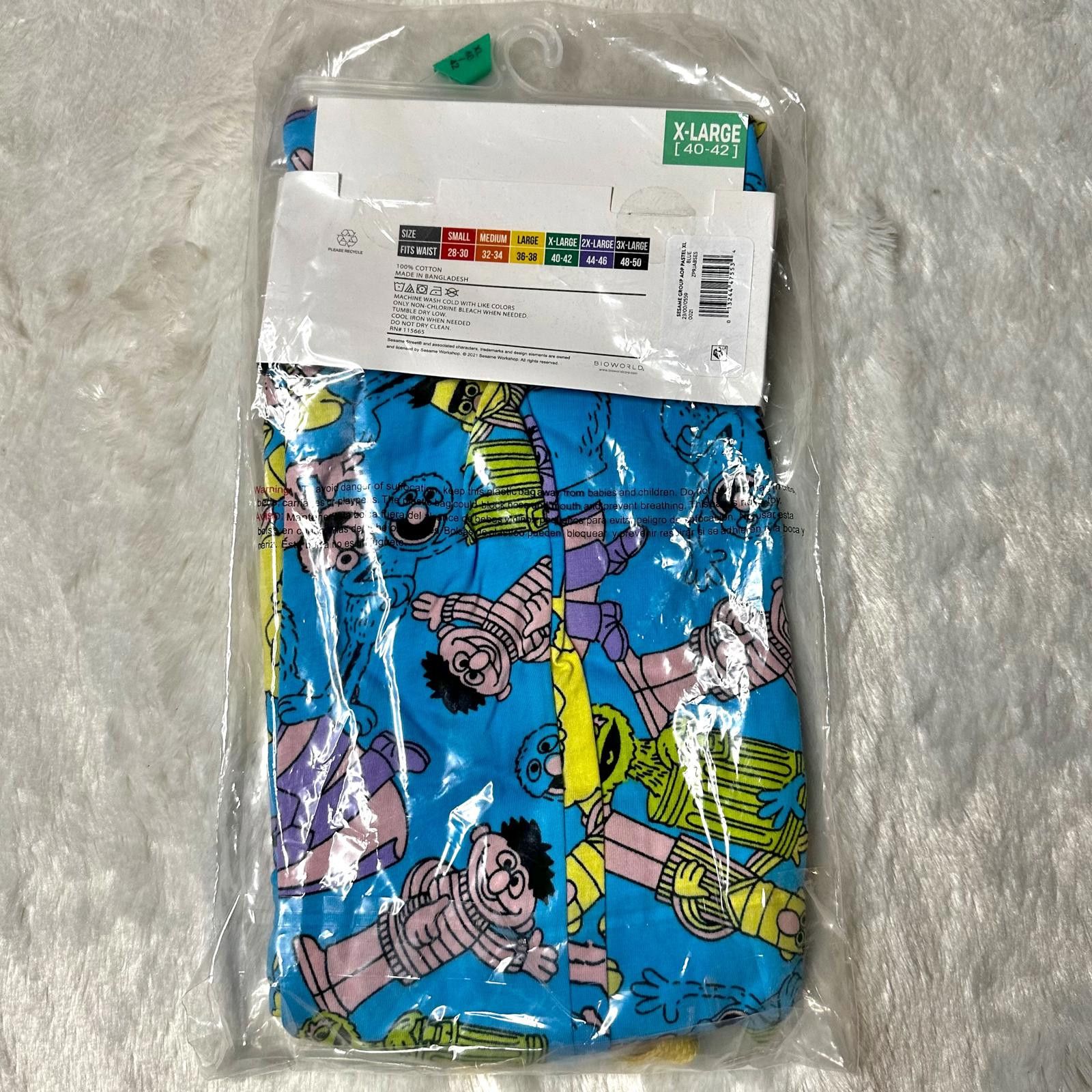 Designer NWT Sesame Street AOP Men’s Sleep Pants Blue XL Size US 40 / EU 56 - 2 Thumbnail