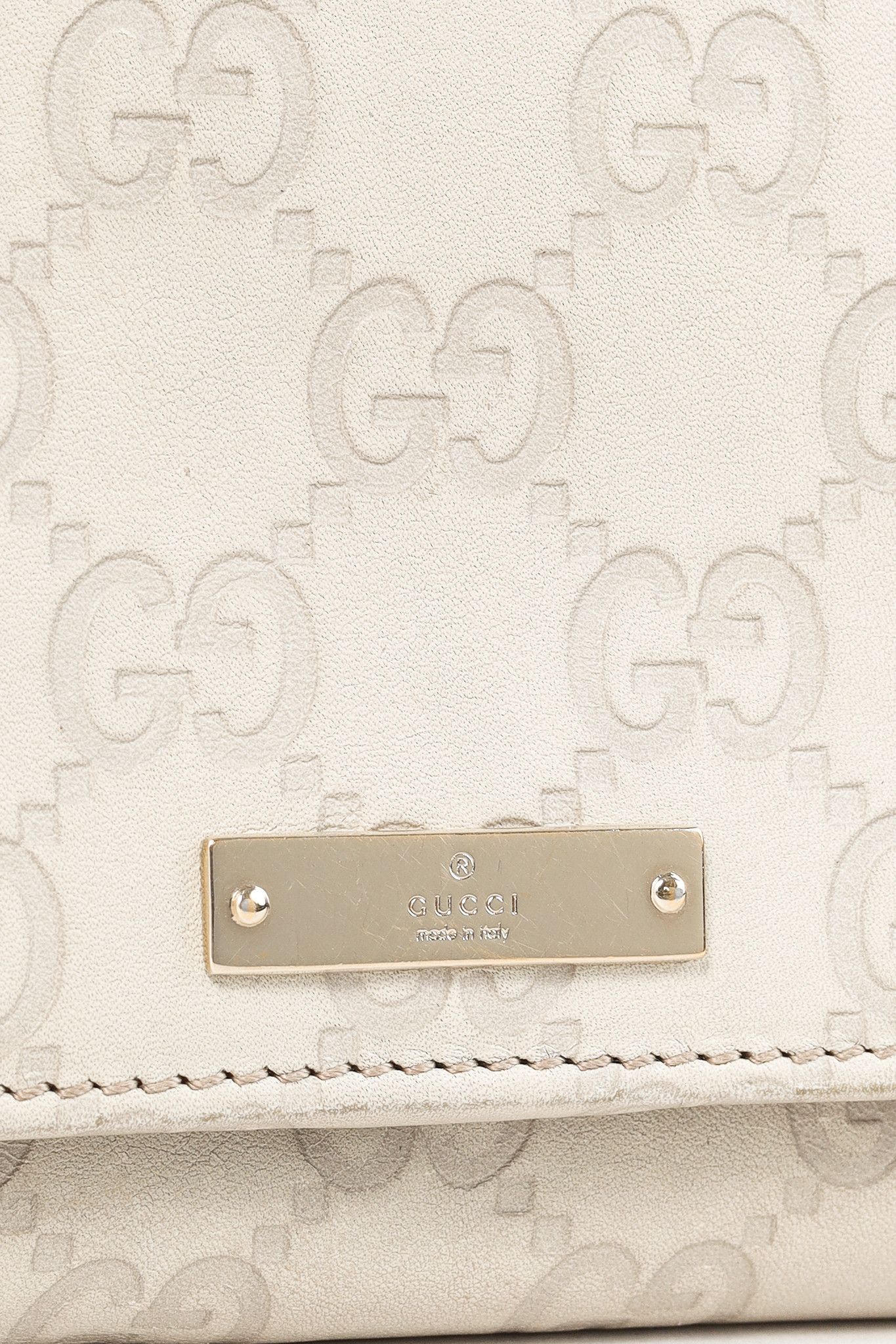 Gucci Gucci Guccissima Light Grey Leather Continental Long Wallet Size ONE SIZE - 6 Thumbnail