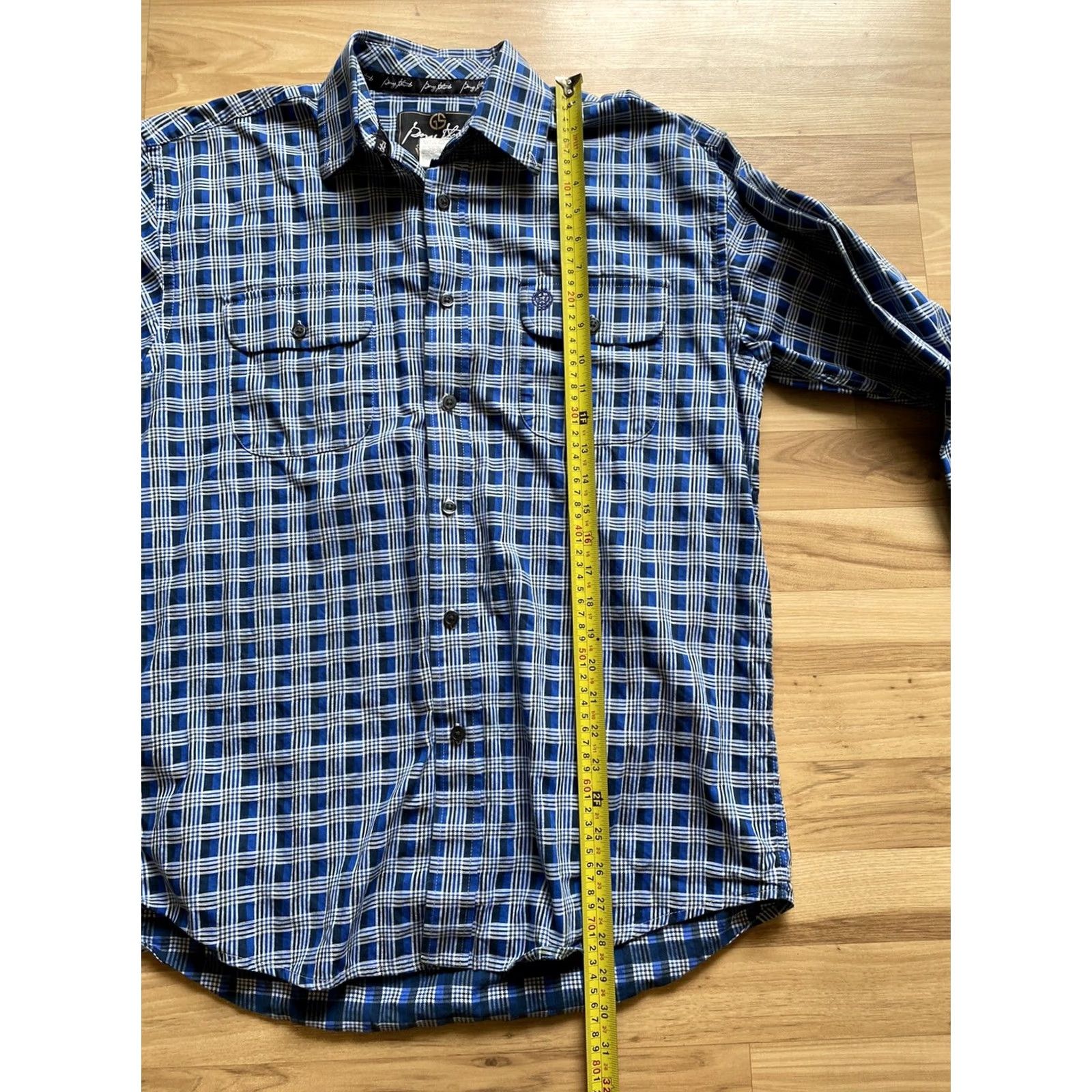 George VINTAGE George Straight by Wrangler Western Shirt Sz Medium Blue Snap Front Long Sleeve Mens M Regular Button-Up Size US M / EU 48-50 / 2 - 4 Thumbnail