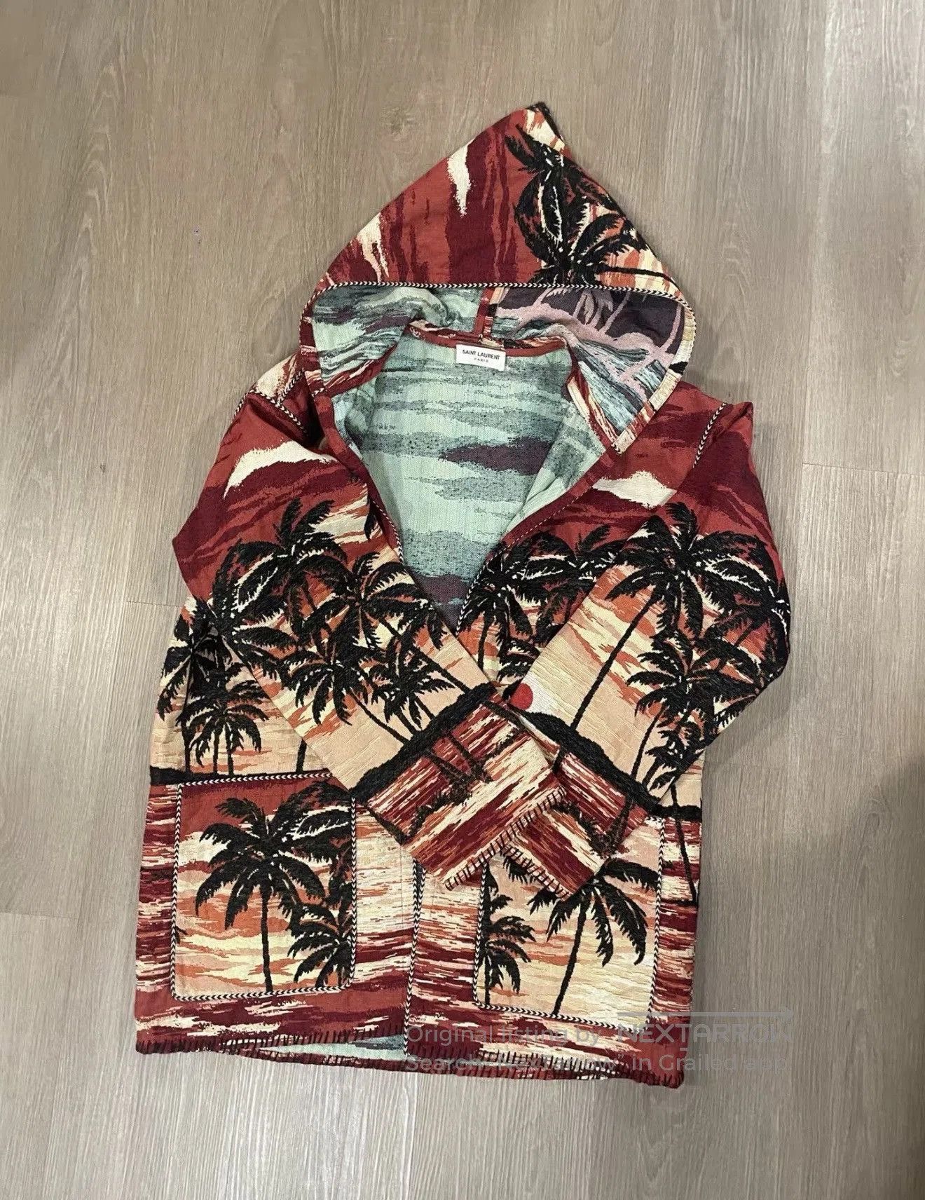Hedi Slimane × Saint Laurent Paris Surf Sound Palm tree jacket