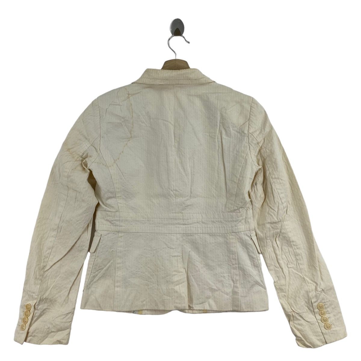 J.Crew × Vintage Vintage J.CREW Cream Formal Blazer Coat Size XS / US 0-2 / IT 36-38 - 4 Thumbnail