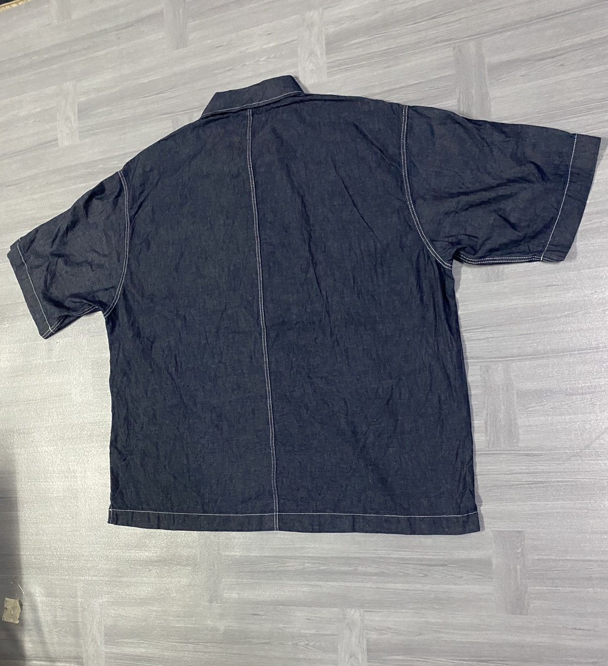 GU GU Denim Oversized Work T-Shirt Size US XL / EU 56 / 4 - 11 Thumbnail