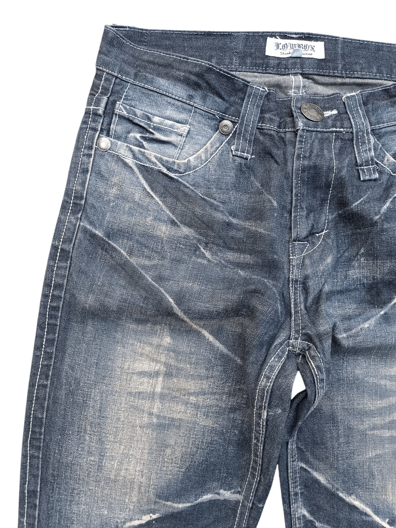 Japanese Brand RARE 🇯🇵 LOWBOX 🇯🇵 Seditionaries Acid Wash Whiskers Jeans Size US 30 / EU 46 - 13 Thumbnail