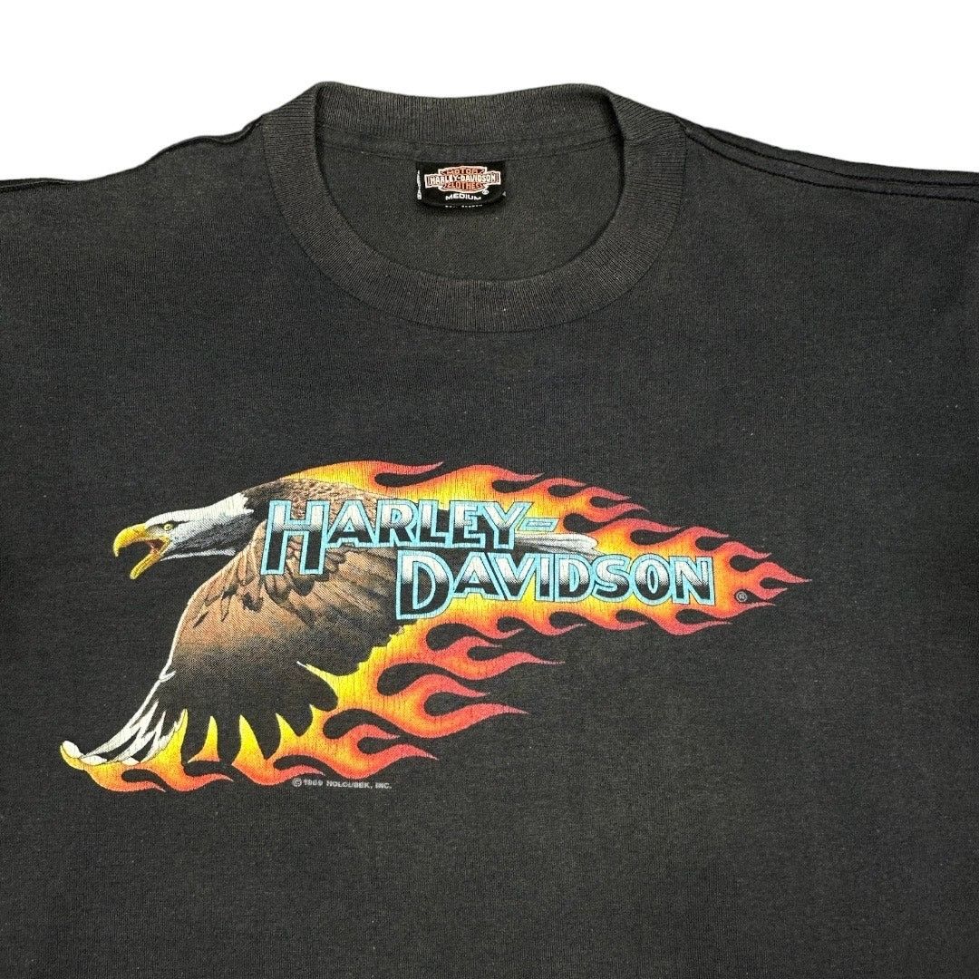 Harley Davidson 1989 Harley Davidson Flame Eagle Burlington New Jersey Tee Size US M / EU 48-50 / 2 - 3 Thumbnail