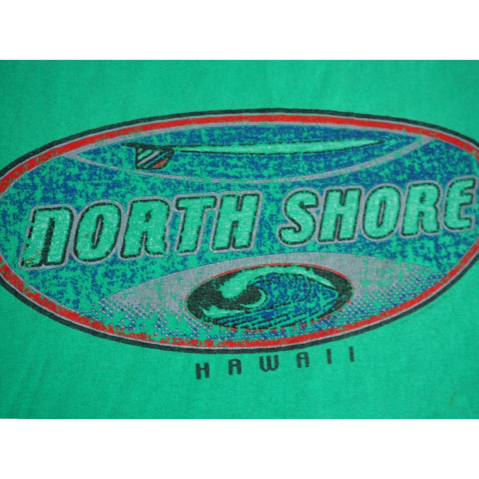 AAA VINTAGE AAA North Shore Maui Hawaii Surf Faded Green Tee T-Shirt XL Men Short Sleeve Crew Neck Graphic Print Size US XL / EU 56 / 4 - 5 Thumbnail