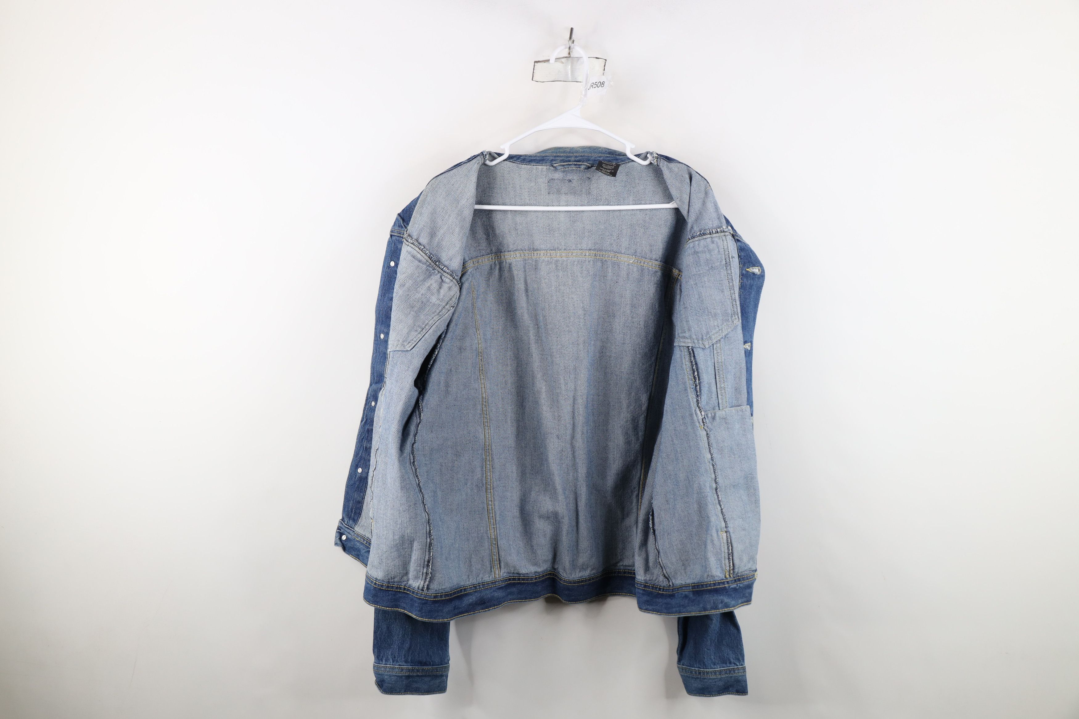 Vintage Vintage 90s Y2K Streetwear Denim Jean Trucker Jacket Blue Size US XL / EU 56 / 4 - 10 Thumbnail