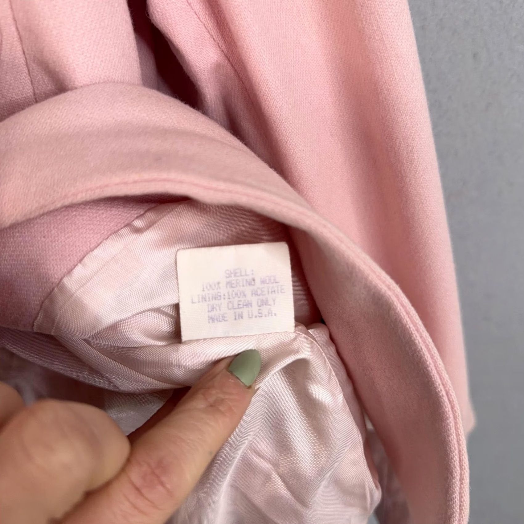 Nordstrom Nordstrom Blazer Womens M Pink Merino Wool Crest Patch One-Button Notch Lapel Long Sleeve Tailored Lined Dressy Business Workwear Size M / US 6-8 / IT 42-44 - 6 Thumbnail