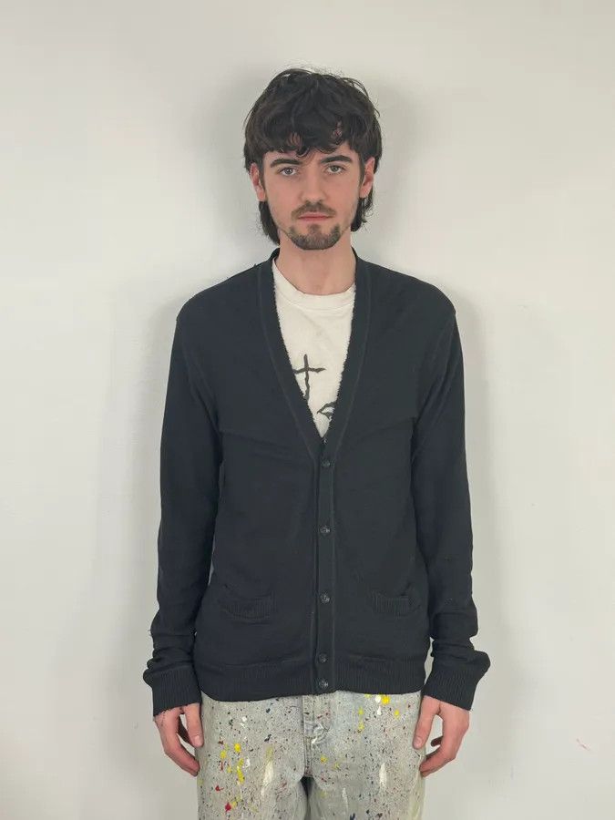 Dolce & Gabbana 2010s Dolce & Gabbana Black Minimalist Cardigan Sweater Size US M / EU 48-50 / 2 - 2 Thumbnail