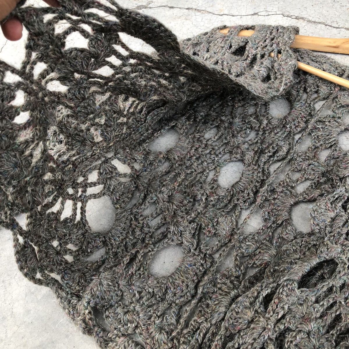 Japanese Brand 🔴Sexy Unbranded Netting Crochet Knit Cardigan Patten Size US S / EU 44-46 / 1 - 6 Thumbnail