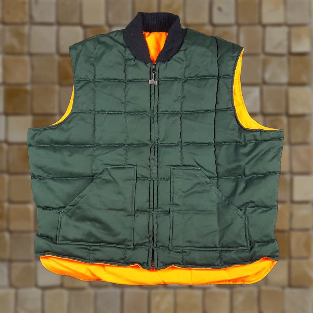 Walls VINTAGE Walls Reversible Down Puffer Hunting Vest Men's 2XLT Green 90s Ski Jacket Bomber Velvet? Size US XXL / EU 58 / 5 - 1 Thumbnail