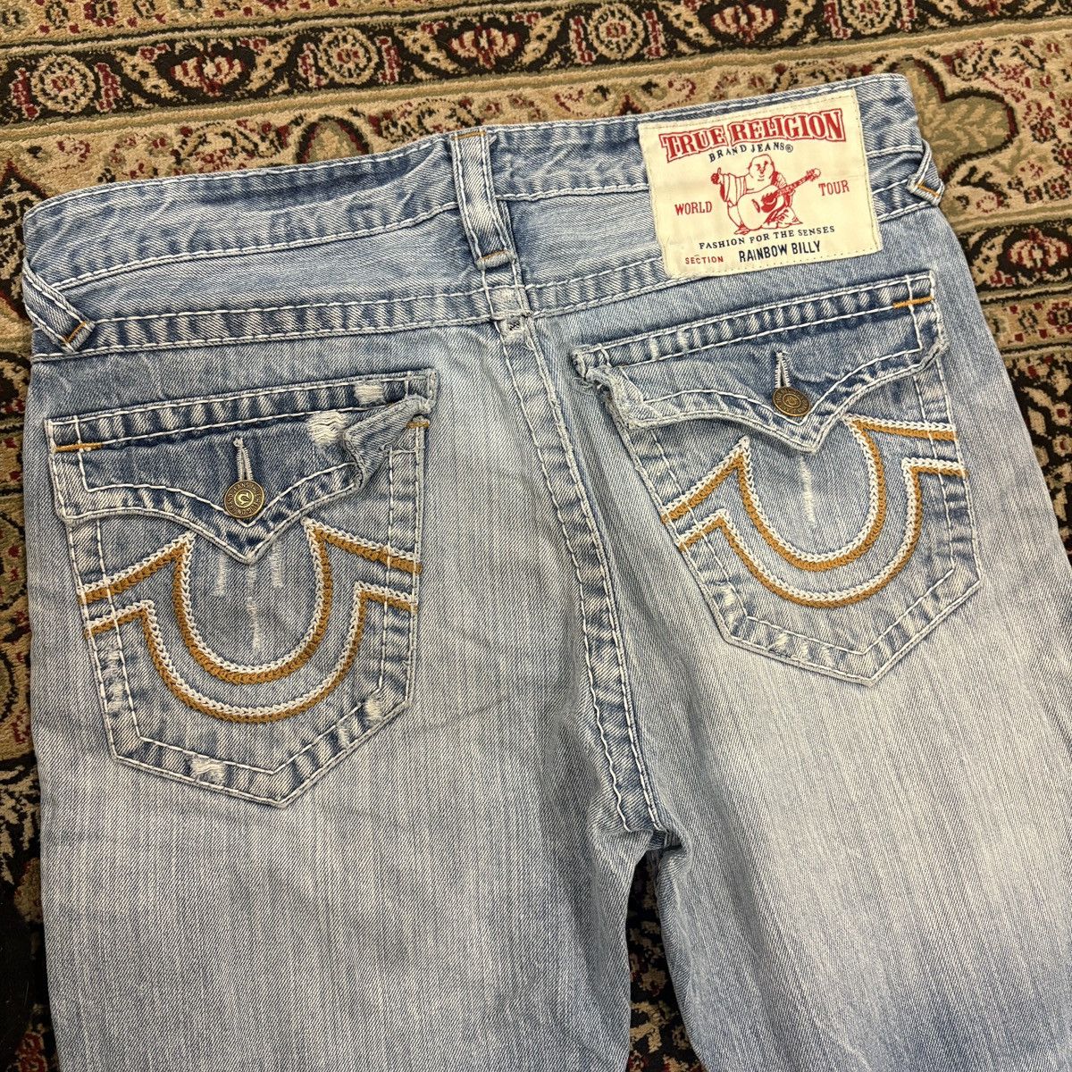 True Religion True Religion Rainbow Billy Ricky Relaxed Straight Jeans USA Size US 36 / EU 52 - 4 Thumbnail