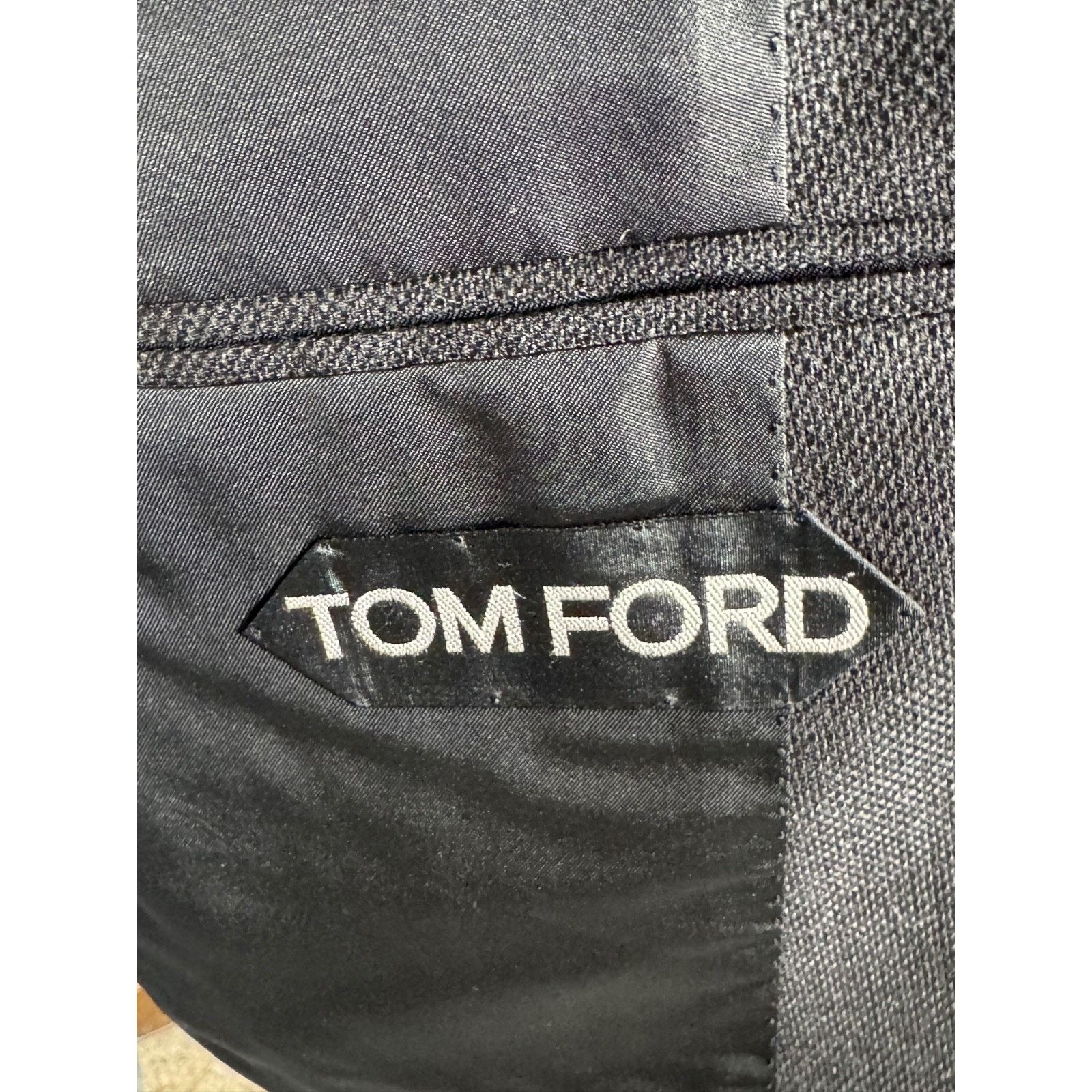 Tom Ford Tom Ford Black Mohair Silk Peak Lapel Textured Blazer 44R Size 44R - 5 Thumbnail