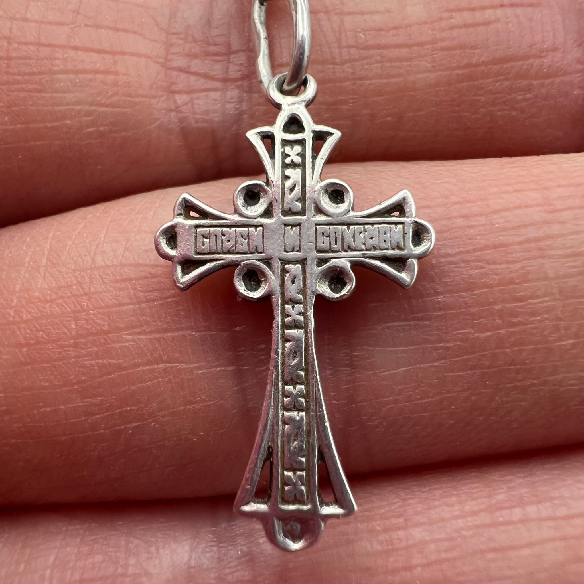 Sterling Silver Sterling Silver 925 Cross Pendant Necklace Vintage Style Size ONE SIZE - 5 Thumbnail