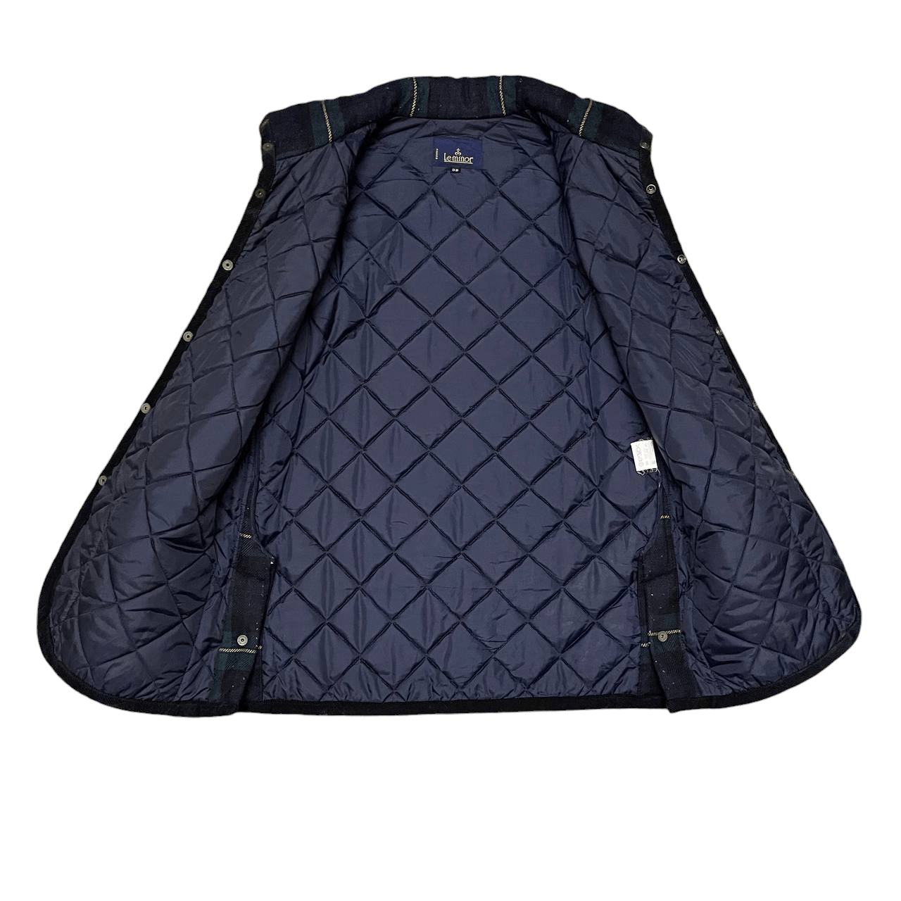 Japanese Brand Vintage Leminor Plaid Check Wool Quilted Jacket Size US S / EU 44-46 / 1 - 6 Thumbnail