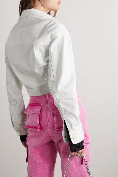 Off-White o1y1125 Denim Jacket in White Size XS / US 0-2 / IT 36-38 - 3 Thumbnail