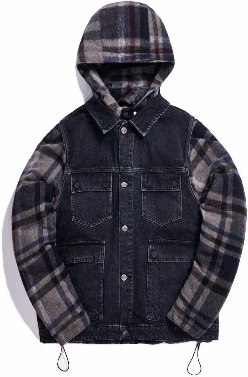 1980s Katharine Hamnett padded denim double breasted bomber