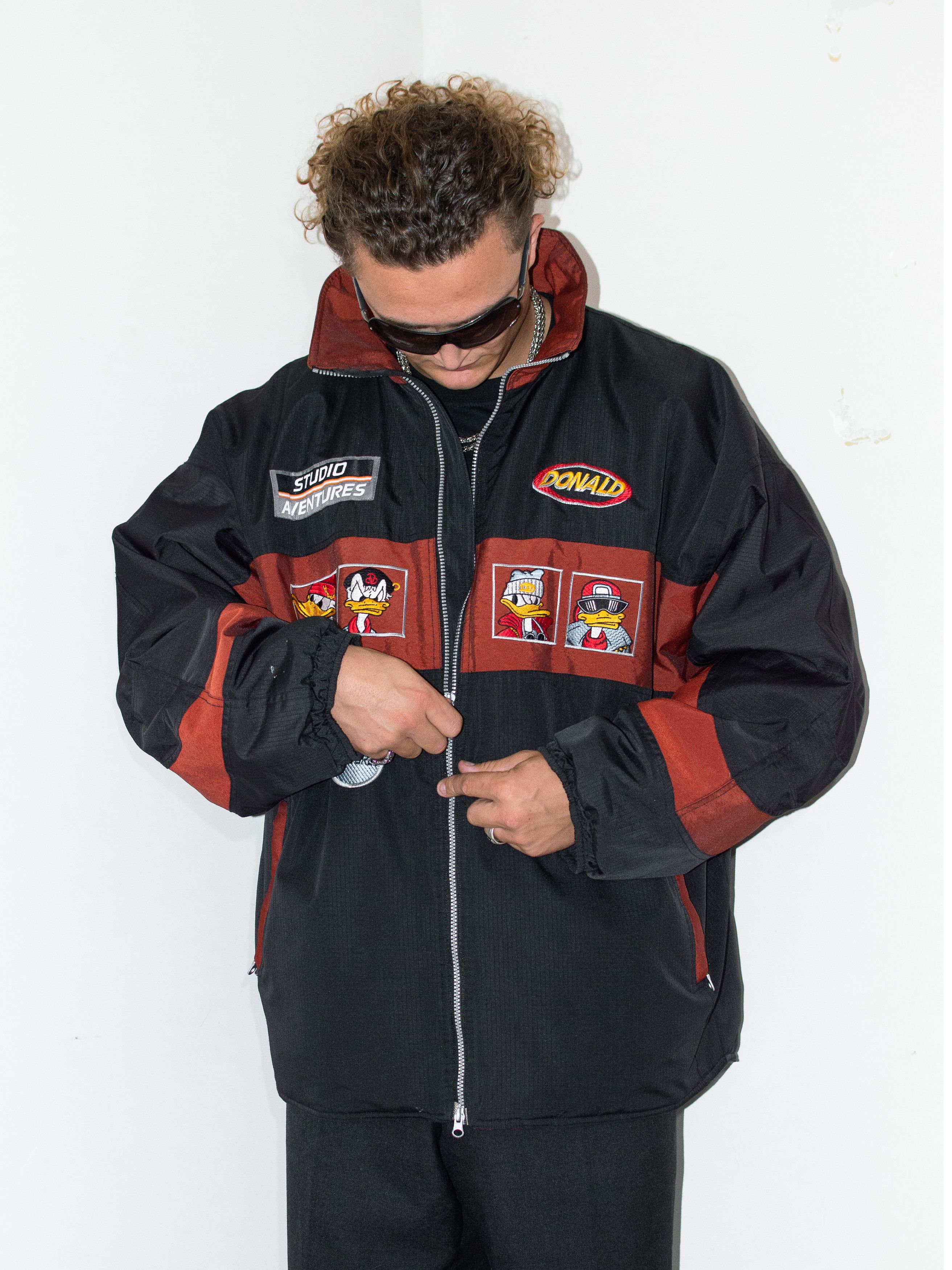 Disney × Vintage Vintage 90s Donald Duck Snowboard Em0broidered Zip Up Jacket Size US XL / EU 56 / 4 - 3 Thumbnail