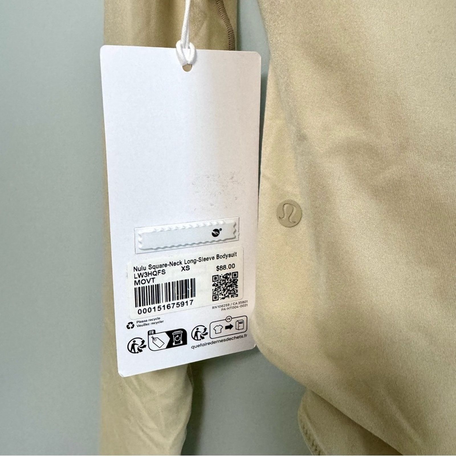 Lululemon NEW! WUNDERMOST Square-Neck Bodysuit LULULEMON, Size XS Size XS / US 0-2 / IT 36-38 - 9 Thumbnail