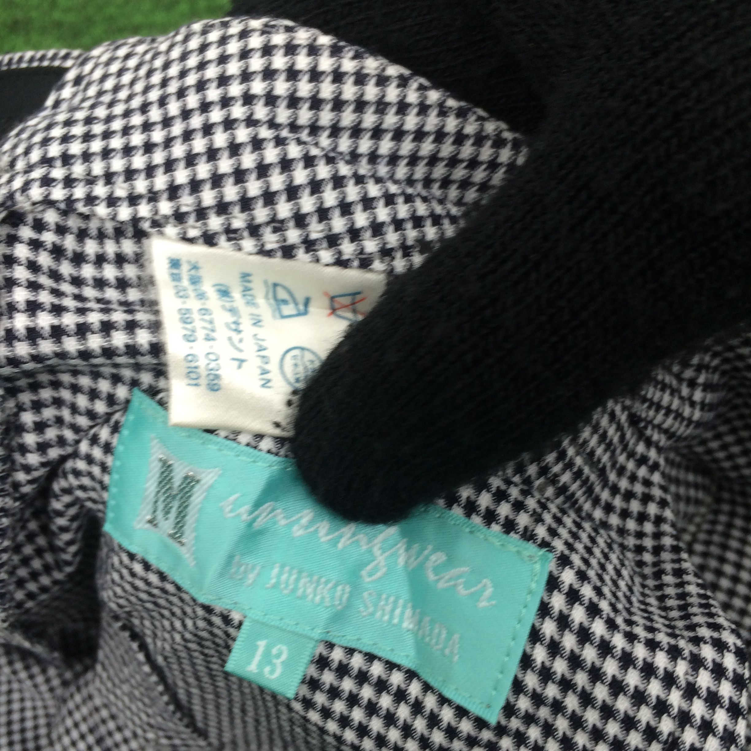 Designer × Junko Shimada X166 JUNKO SHIMADA X MUSINGWEAR HOUNDSTOOTH PANTS Size 31" - 2 Thumbnail