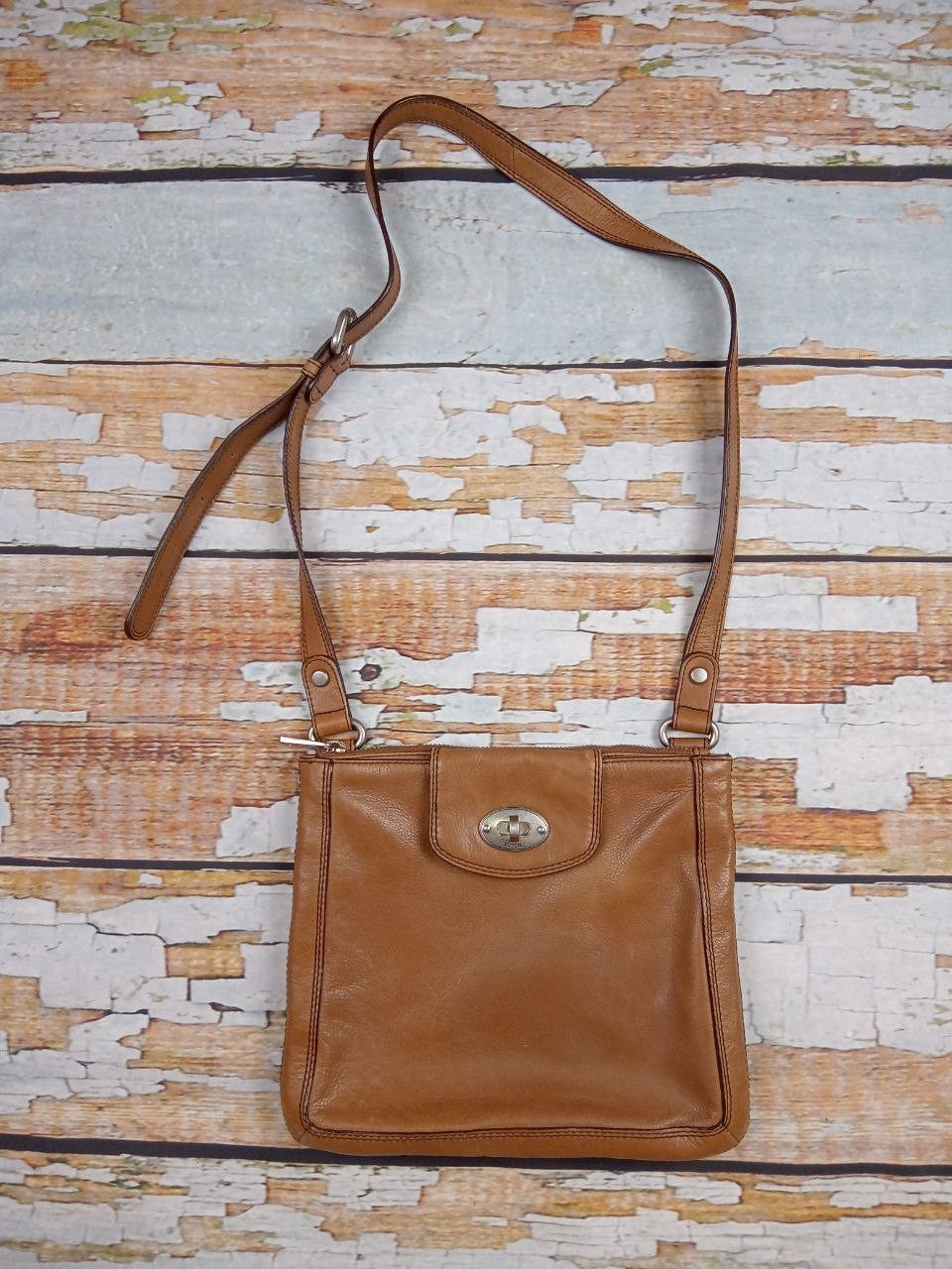 Fossil Fossil Leather Brown Women Bag Size ONE SIZE - 1 Thumbnail