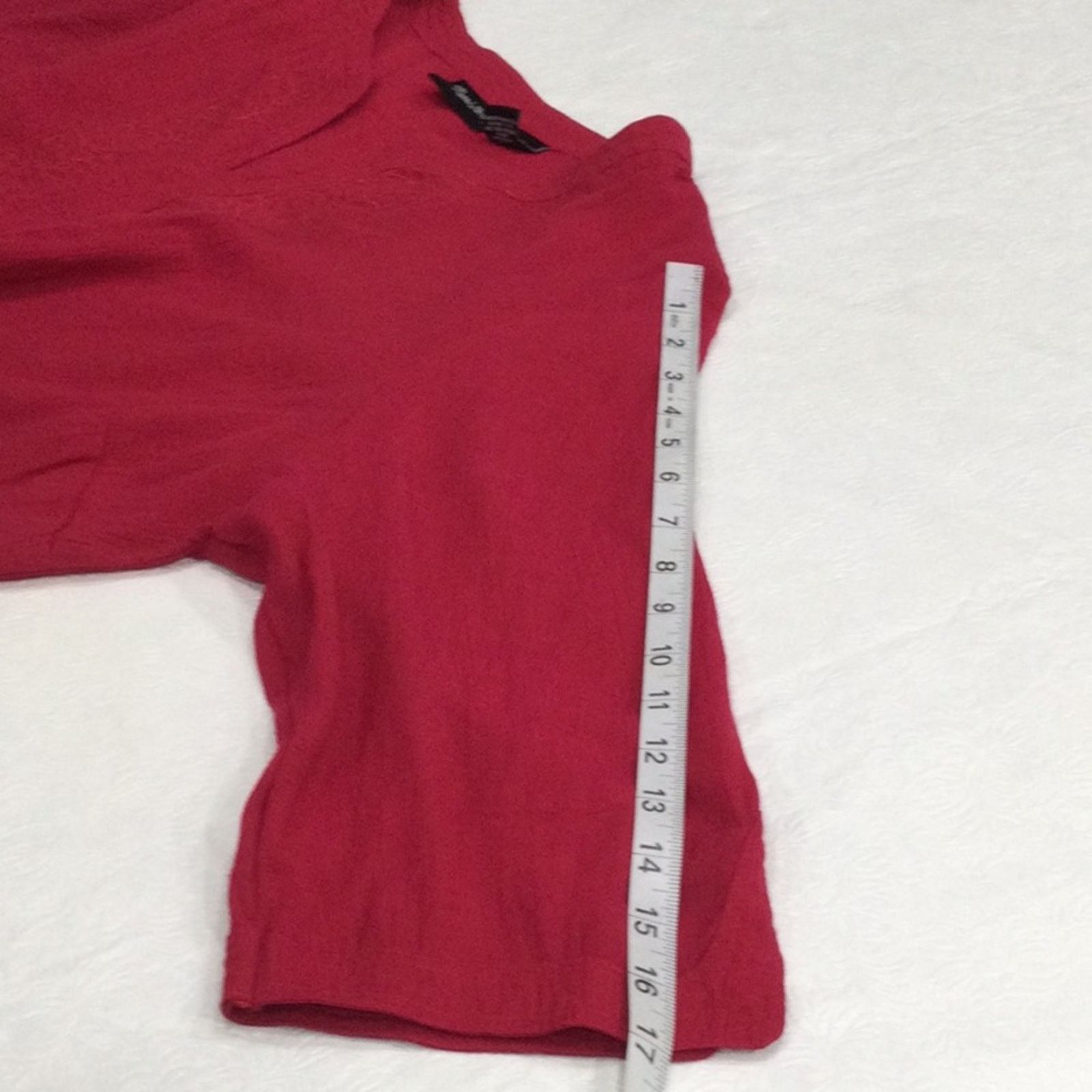 Other Maggie Barnes Embroidered Red V-neck 3/4 Split Sleeve Top 0X Size XL / US 12-14 / IT 48-50 - 15 Thumbnail