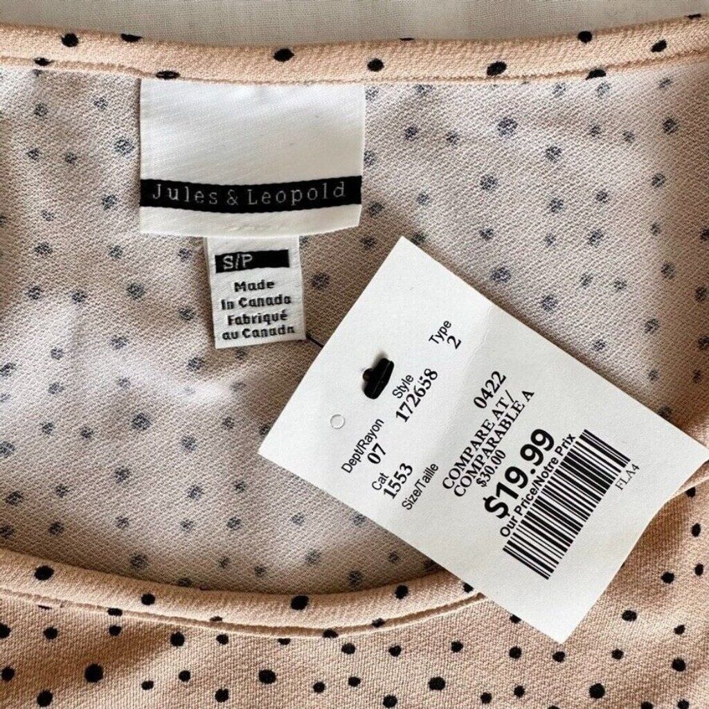 Other Jules & Leopold Womens Half Sleeve Ruched Top Small Pink New Size S / US 4 / IT 40 - 6 Thumbnail