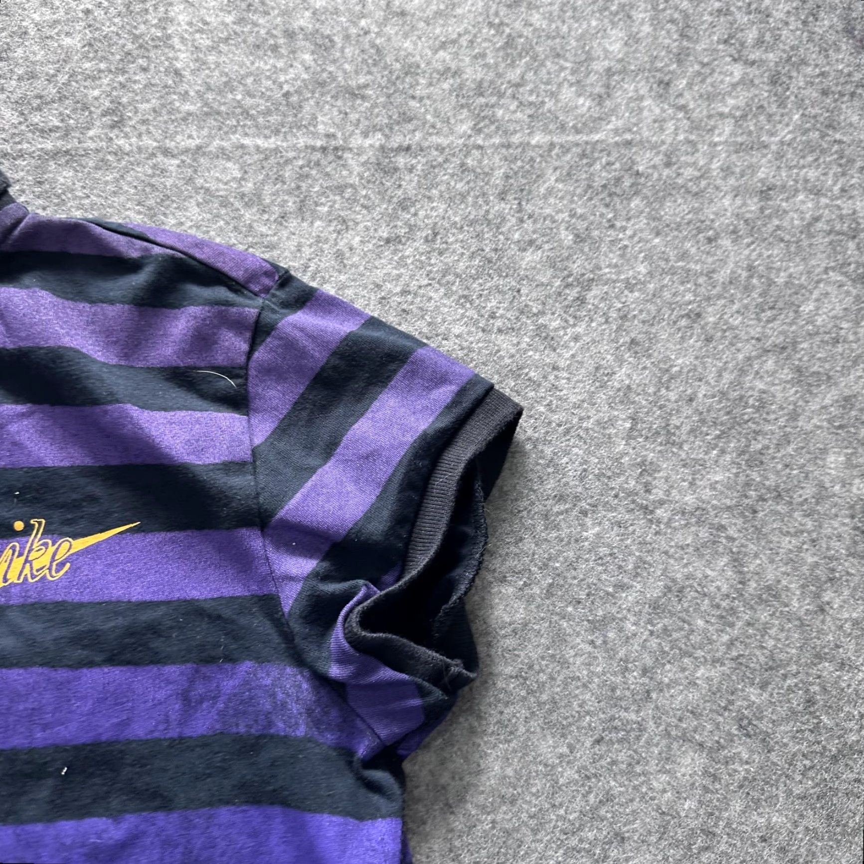 Nike Nike Polo Shirt Womens M Purple Black Stripe Short Sleeve Collared Top Size M / US 6-8 / IT 42-44 - 4 Thumbnail