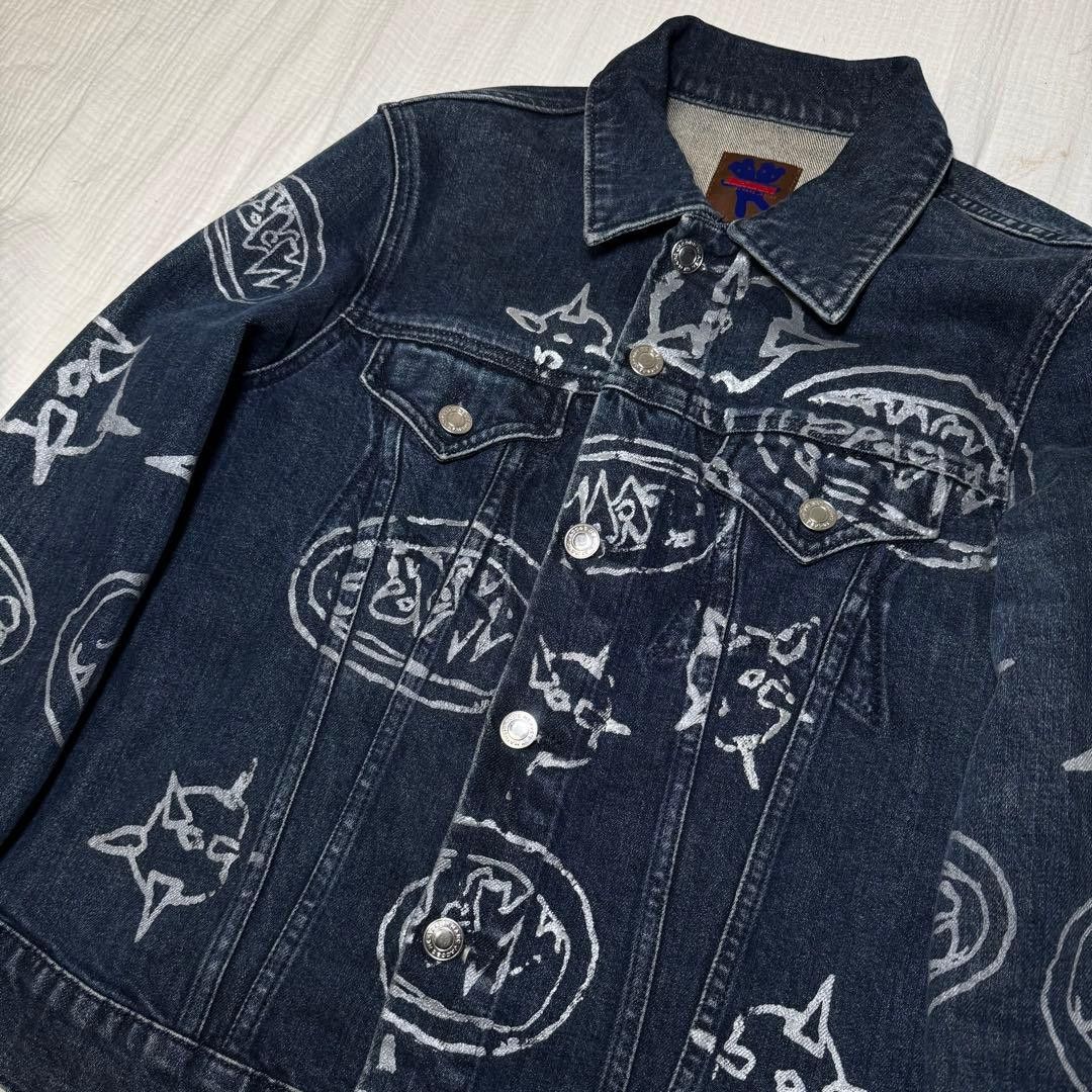 Heaven by Marc Jacobs Heaven by Marc Jacobs Painted Silver Denim Jacket M Size US M / EU 48-50 / 2 - 3 Thumbnail