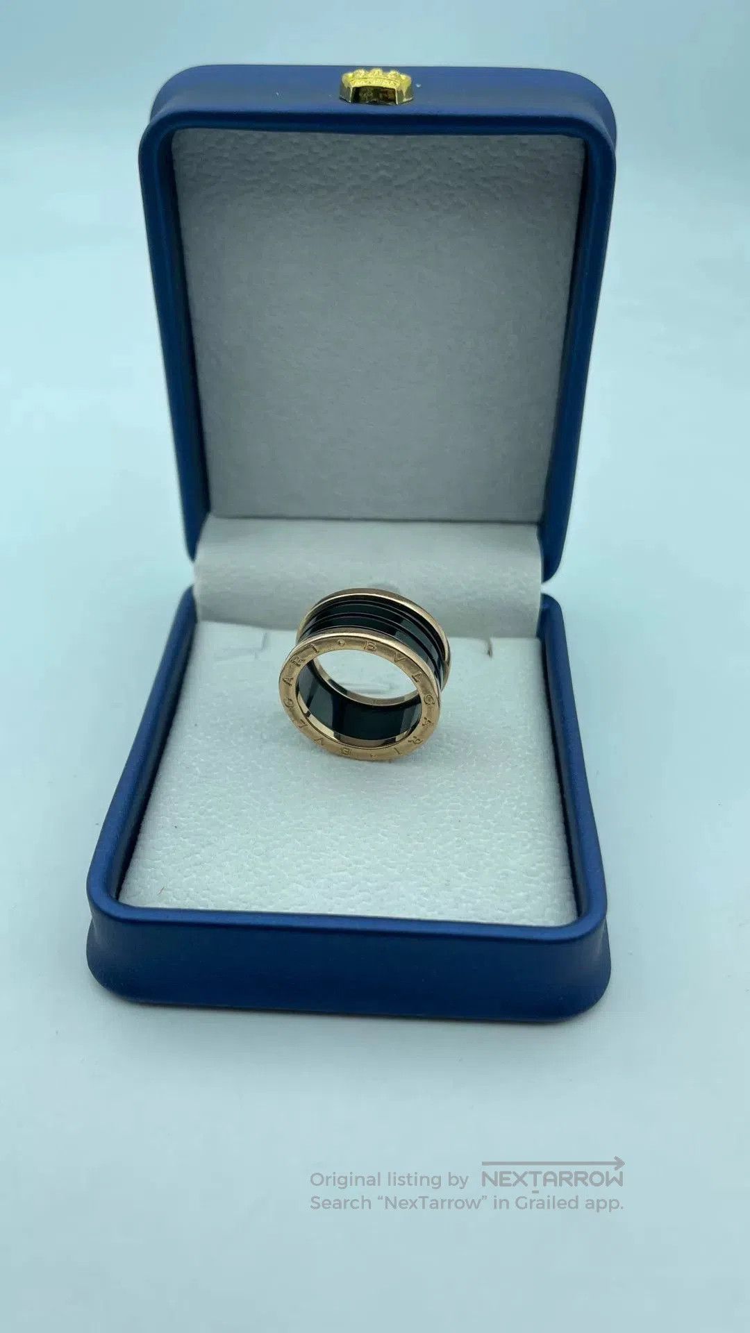 Bvlgari Bulgari Black Ceramic Rose Gold Ring. Size ONE SIZE - 3 Thumbnail