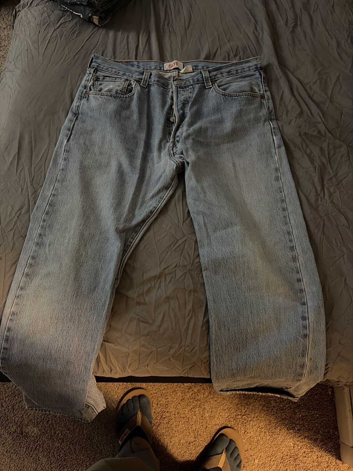 Levi's levis 501 blue jeans Size US 36 / EU 52 - 1 Thumbnail