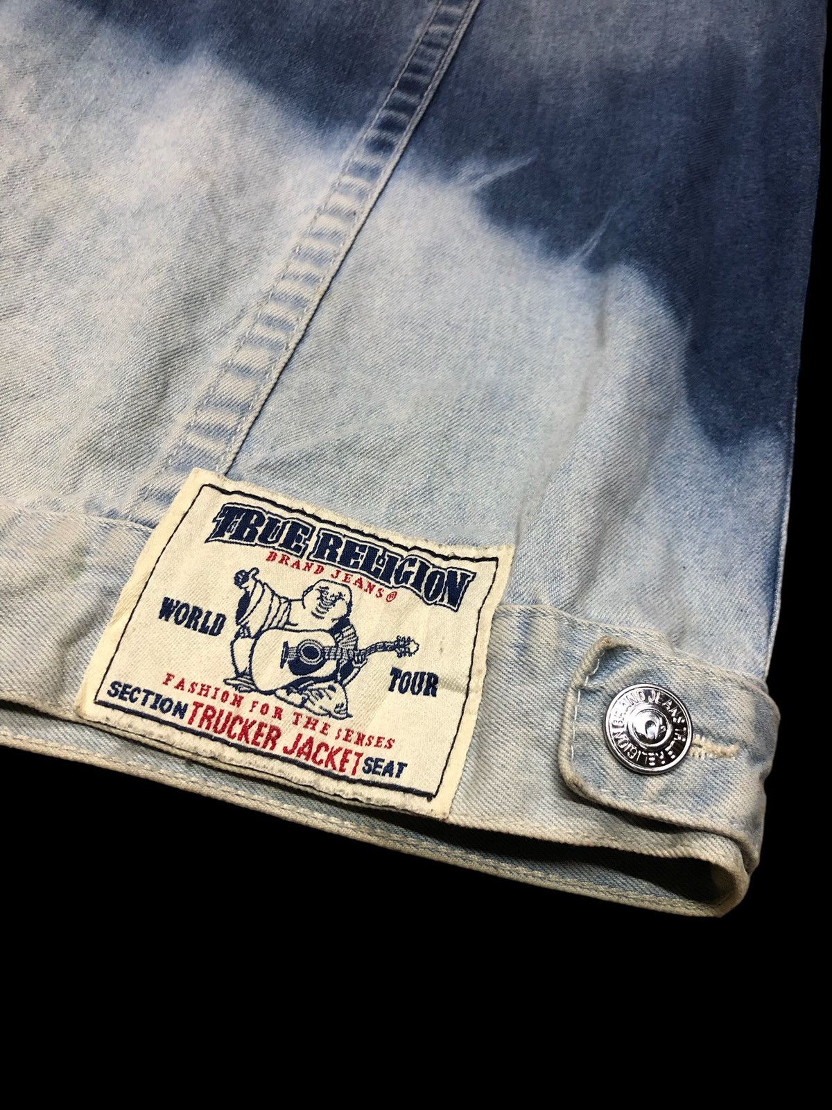 True Religion TWO TONE BLEACHED TRUCKER JACKET Size US XXL / EU 58 / 5 - 6 Thumbnail