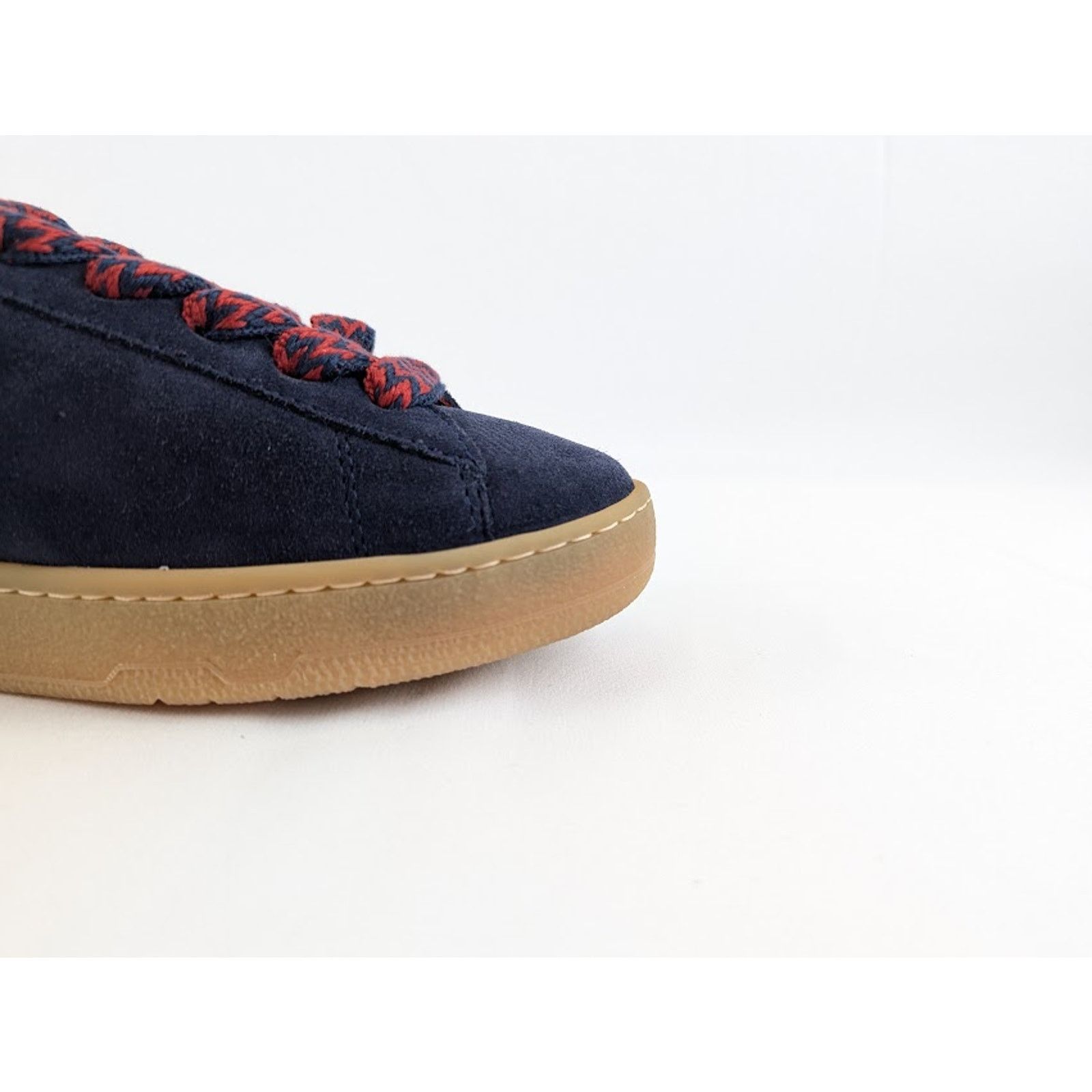 Lanvin o1rshd1 Lite Curb Low Top Sneakers in Navy Blue/Red Size US 10 / EU 43 - 4 Thumbnail